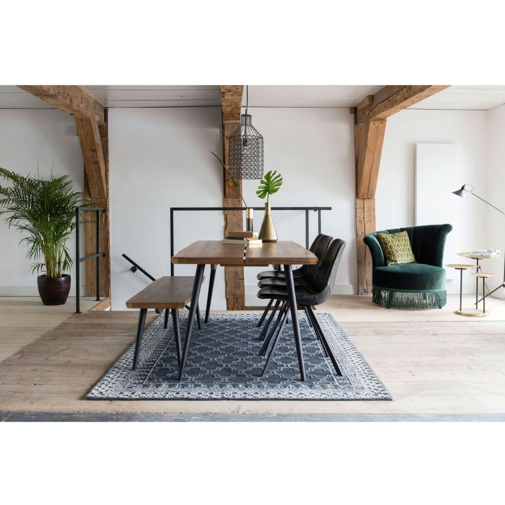 ALAGON - Banc 140cm en bois marron