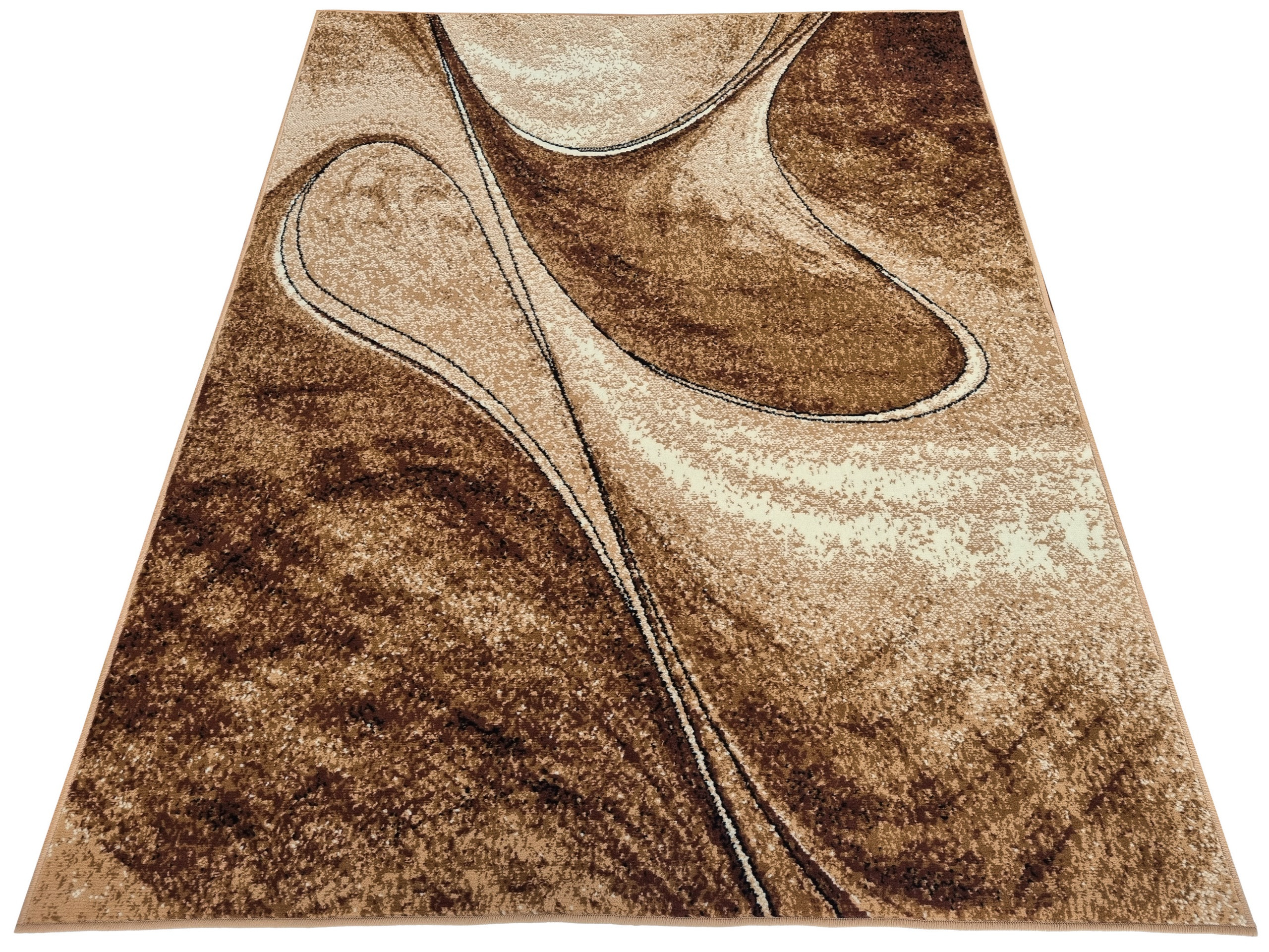 Dywan nowoczesny beżowy do salonu pokoju 013 - 70x130 cm - modny solidny