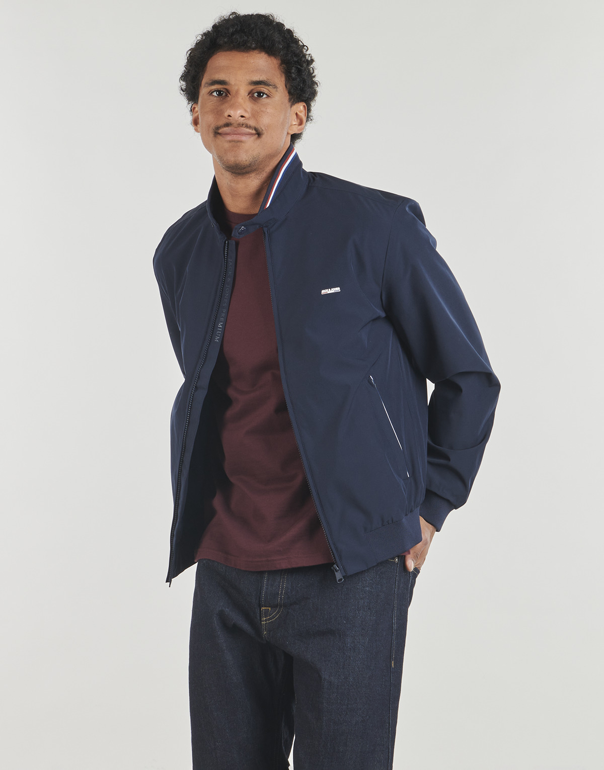 Jack & Jones - JPRBLUBRAD BOMBER - Marine