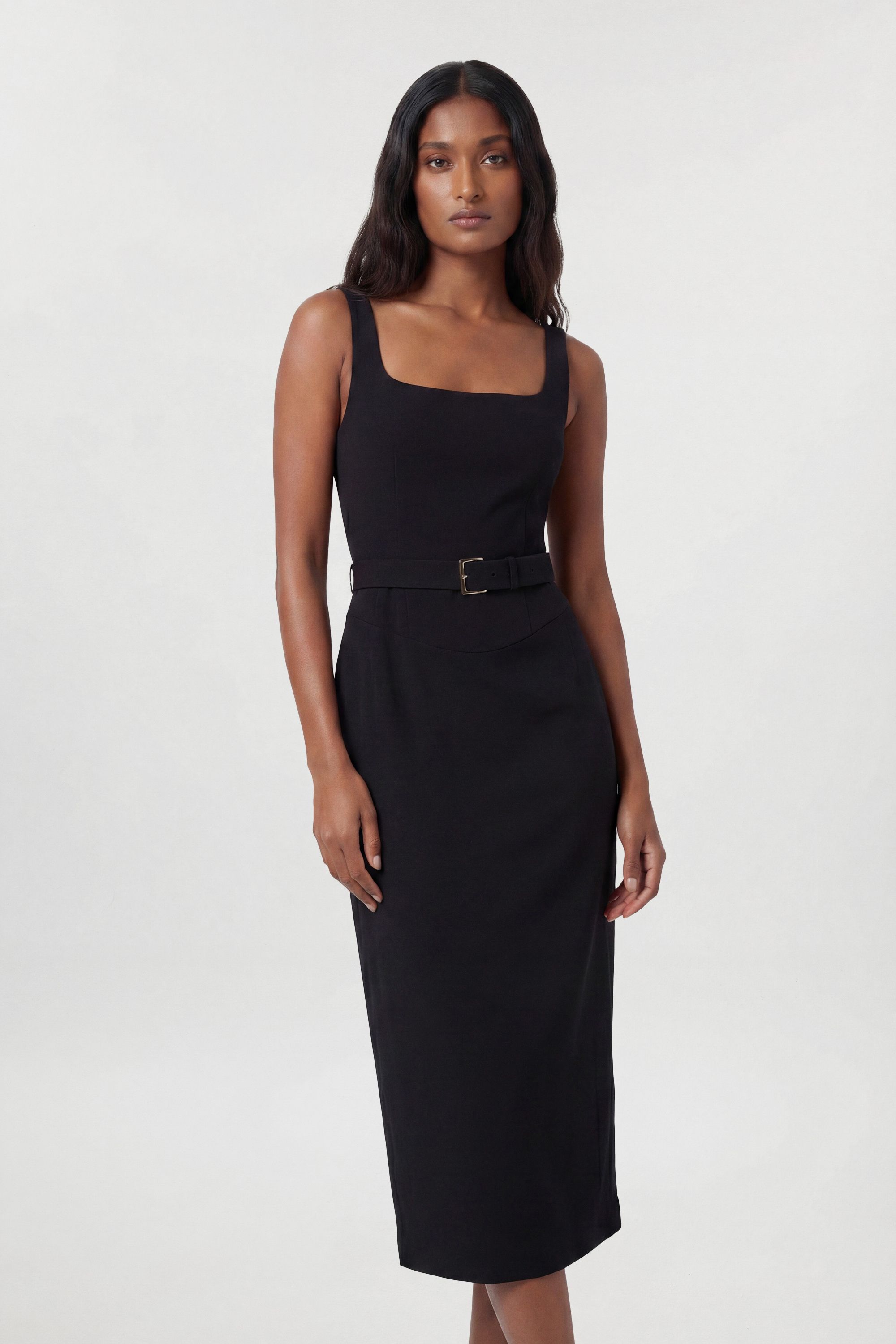 KarenMillen Compact Stretch Tailored Pencil Midi Dress