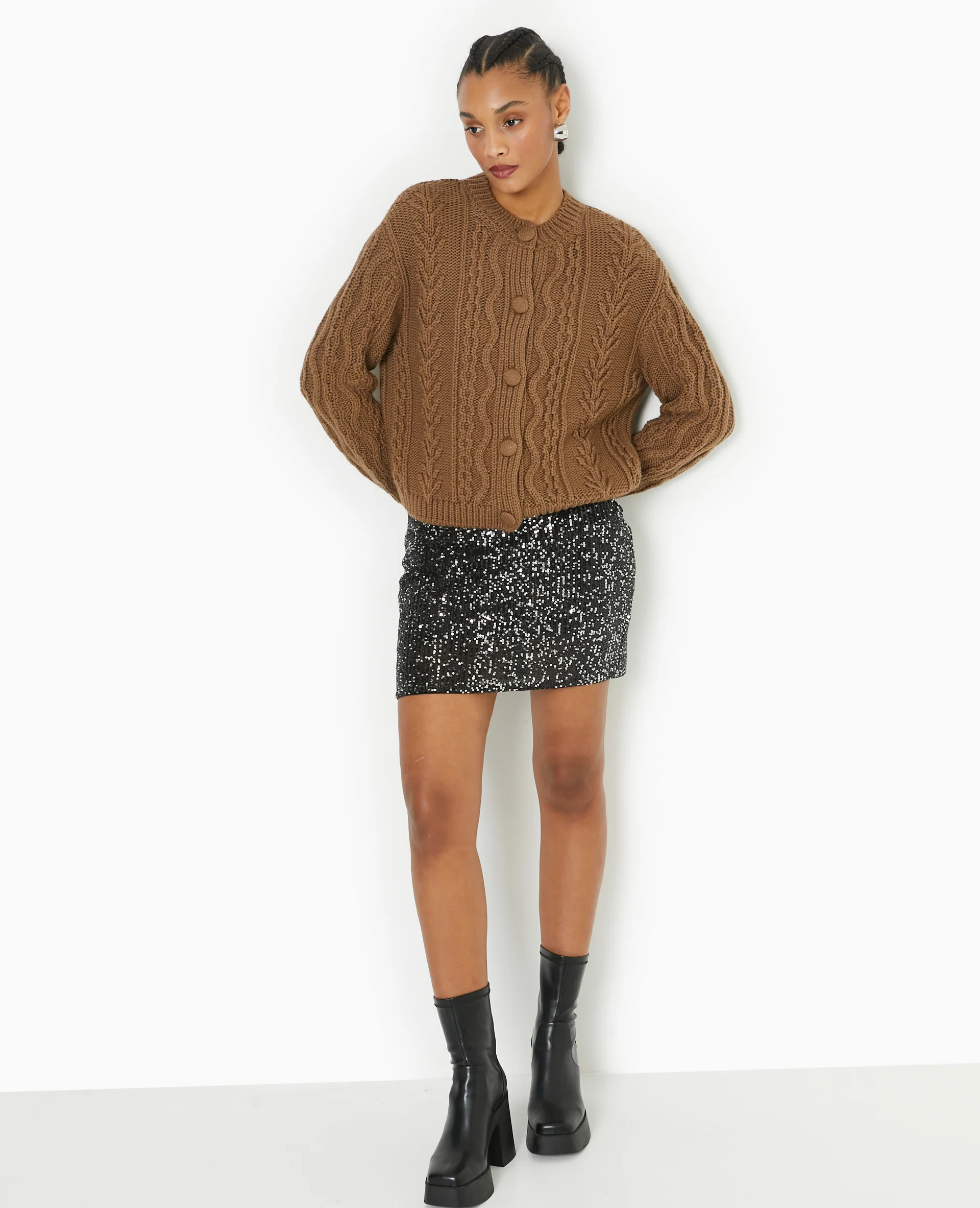 Gilet en maille fantaisie