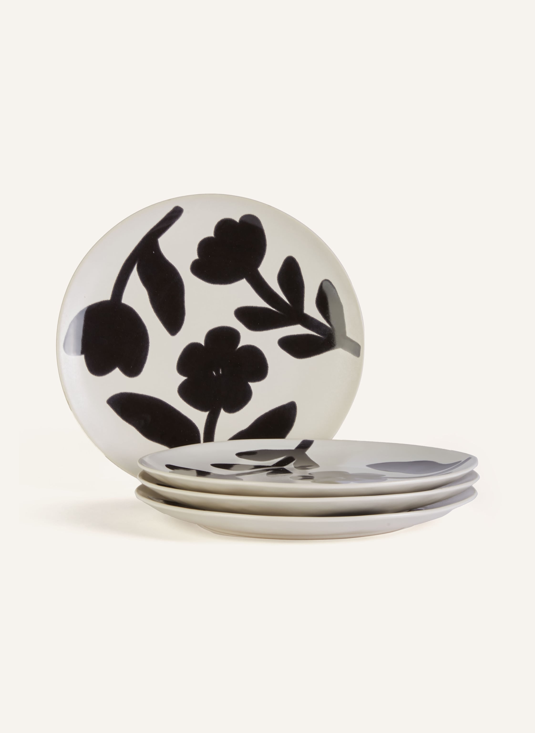 BROSTE COPENHAGEN 4er-Set Speiseteller FLORA