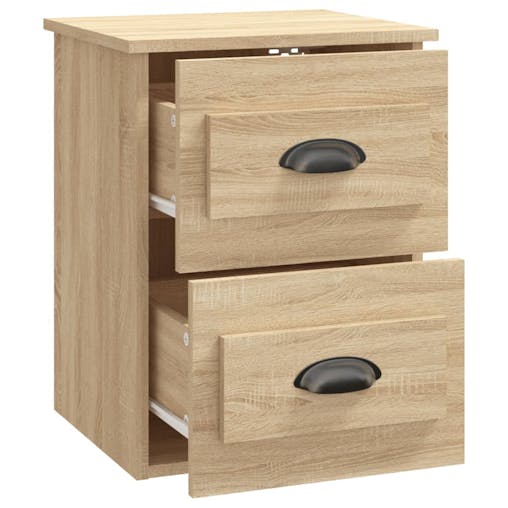 NNEVL Wall-mounted Bedside Cabinet Sonoma Oak 41.5x36x53cm