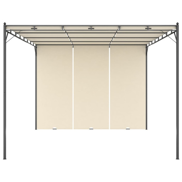 Zadaszenie ogrodowe Kremowy 4 x 3 x 2.25 m Tkanina vidaXL