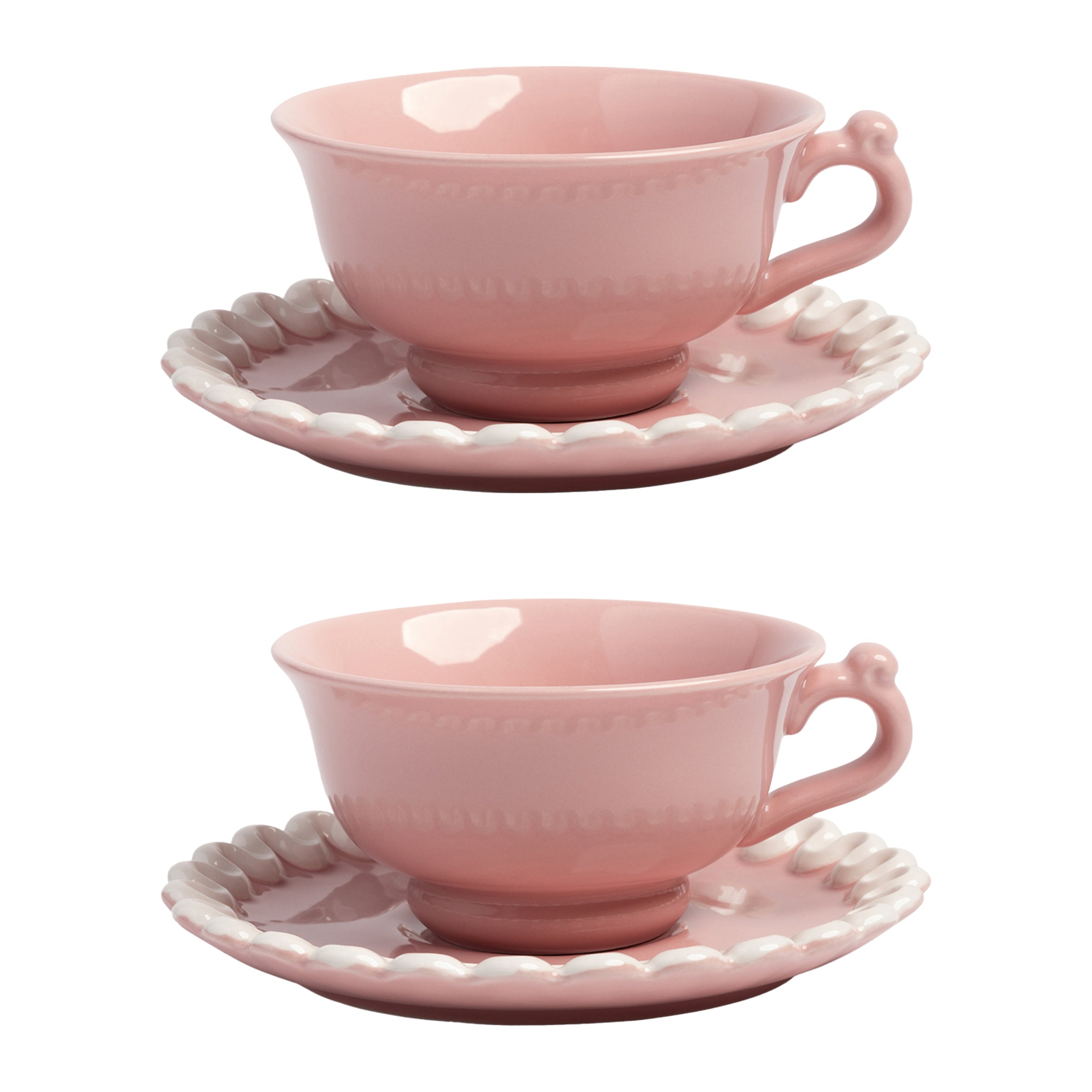 &k amsterdam Whip Kop & Schotel - Set van 2 - Roze