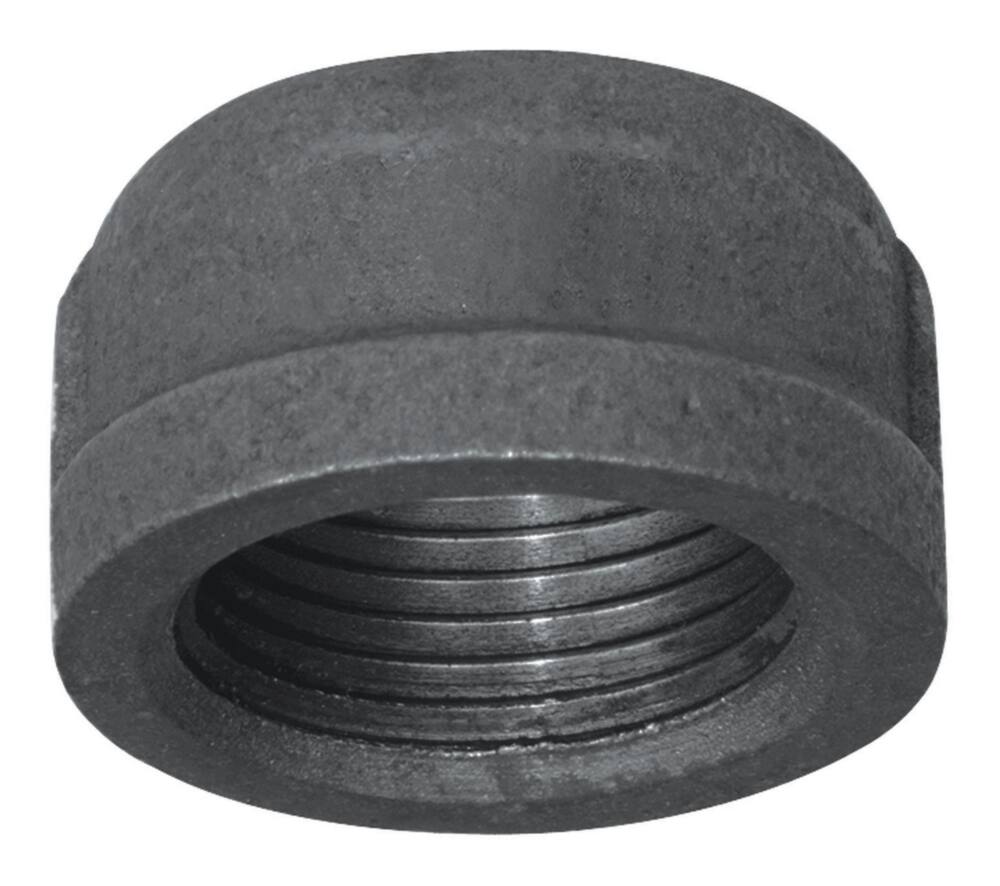 Aqua-Dynamic Galvanized Black Iron Fitting Cap, Female Pipe Thread, 1-in
