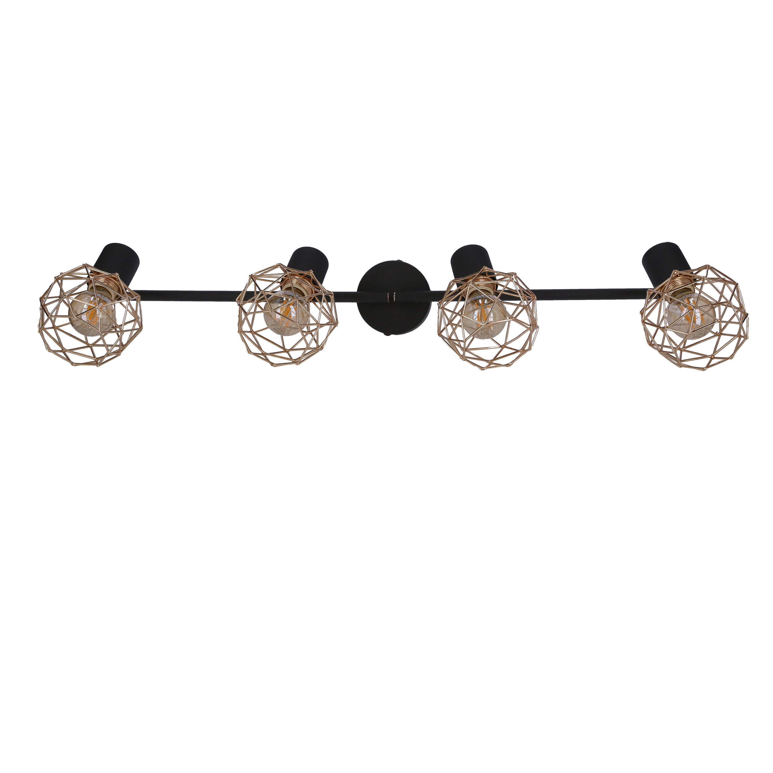 Lampa sufitowa czarna-złoto ACROBAT 4xE14x40W wym: 17x79x11 cm Candellux