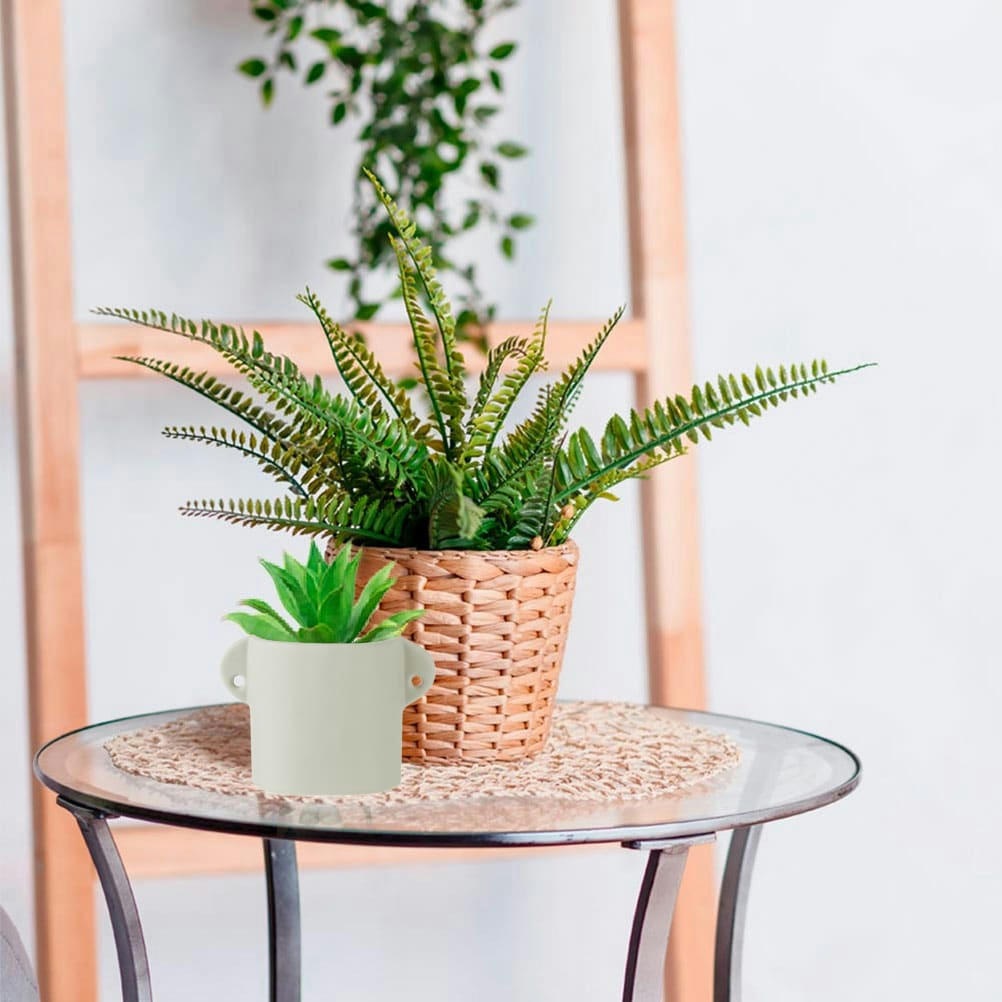 - Cache pot en céramique Blanche