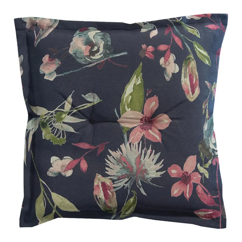 Madison - Zitkussen Cato - Blauw - 50x50x7cm - Set van 4