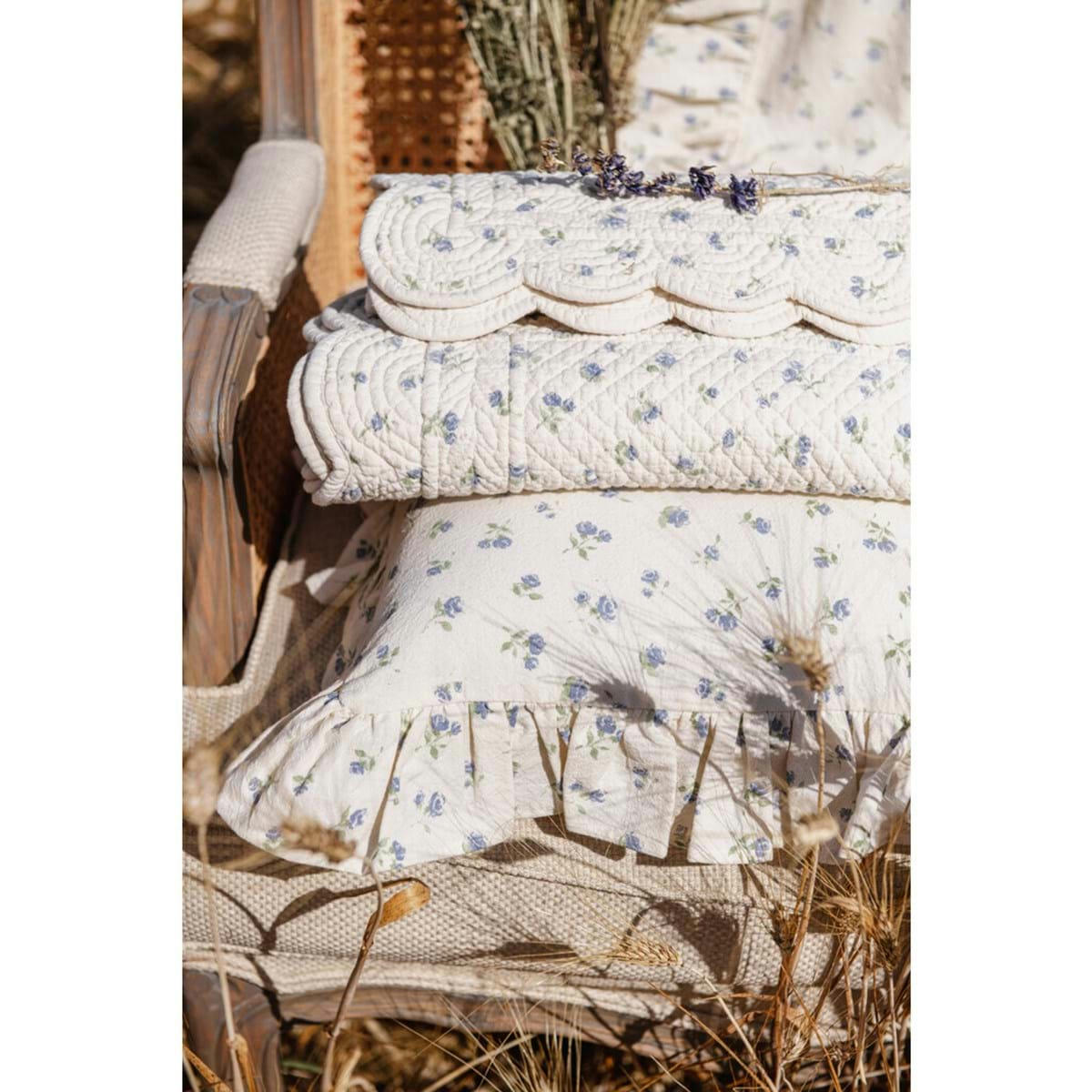 - Set de table fleurs bleu