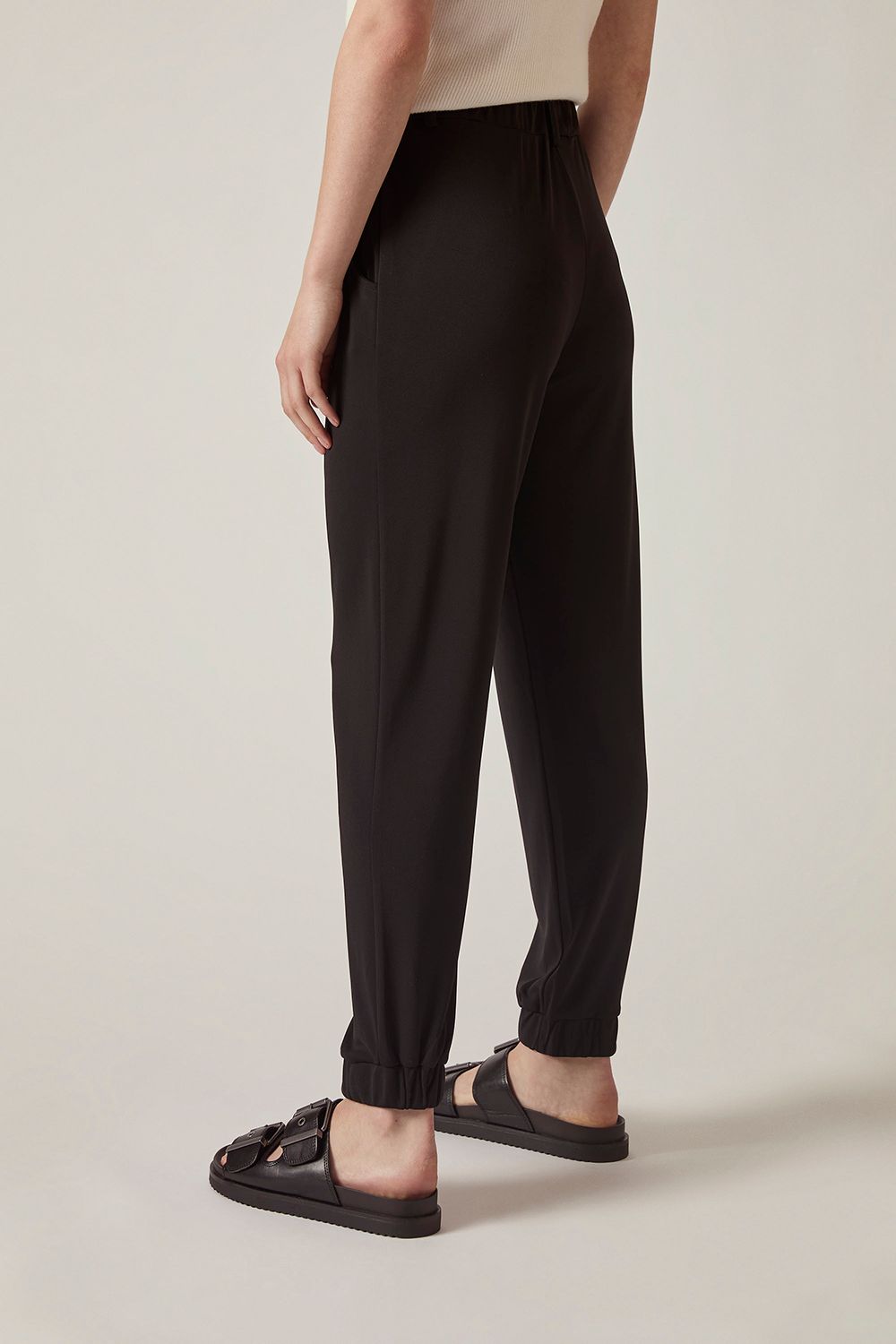 James Lakeland Black Jersey Jogger Trousers