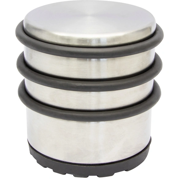 Bodentürstopper »Tower«, silberfarben/schwarz, Metall/Gummi