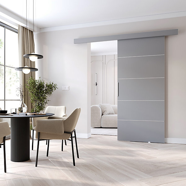 MINIO go for it porte coulissante CLEAN B 86 cm Portes de chambre, Gris