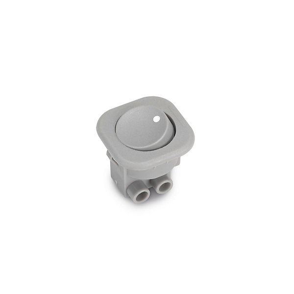 Emuca Lot de 10 interrupteurs à encastrer D21x21, Plastique, Gris