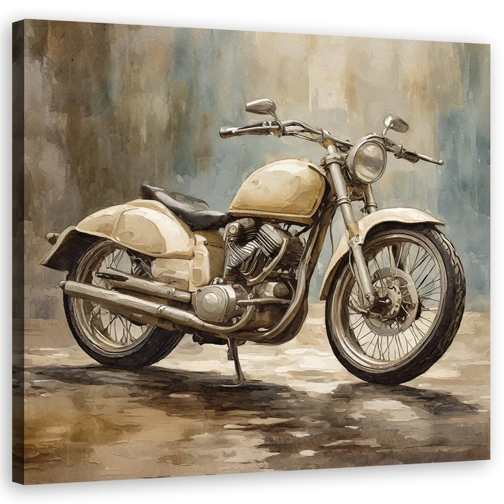 Feeby Obraz na płótnie, Motocykl retro vintage 30x30