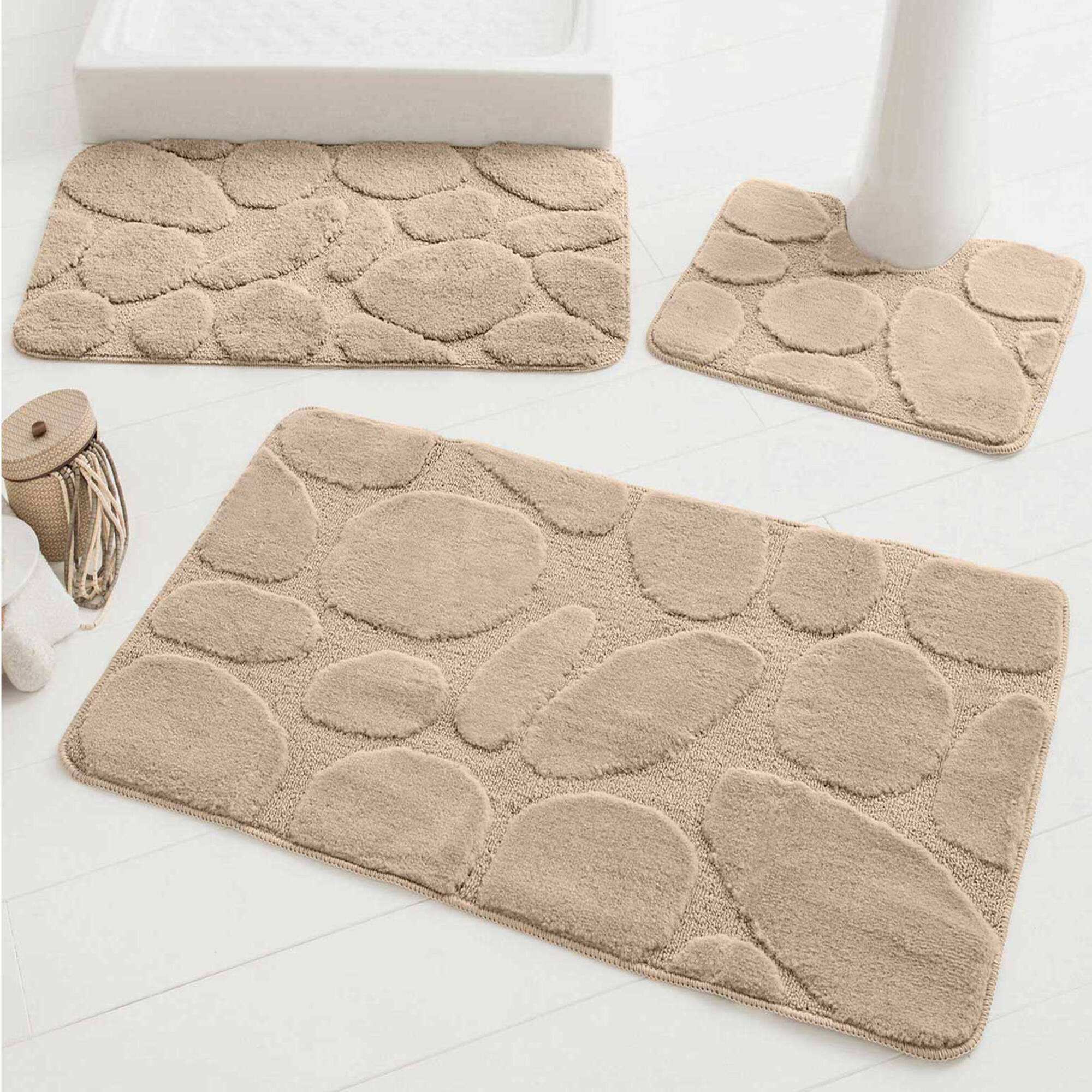 Tapis de bain motif galets