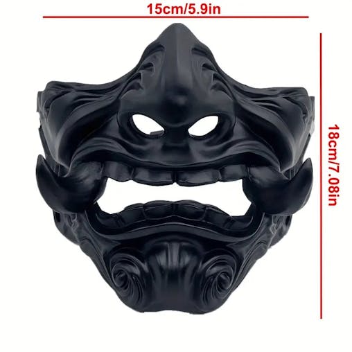 NNETM Samurai Spirit: Japanese Prajna Ghost Face Mask for Halloween