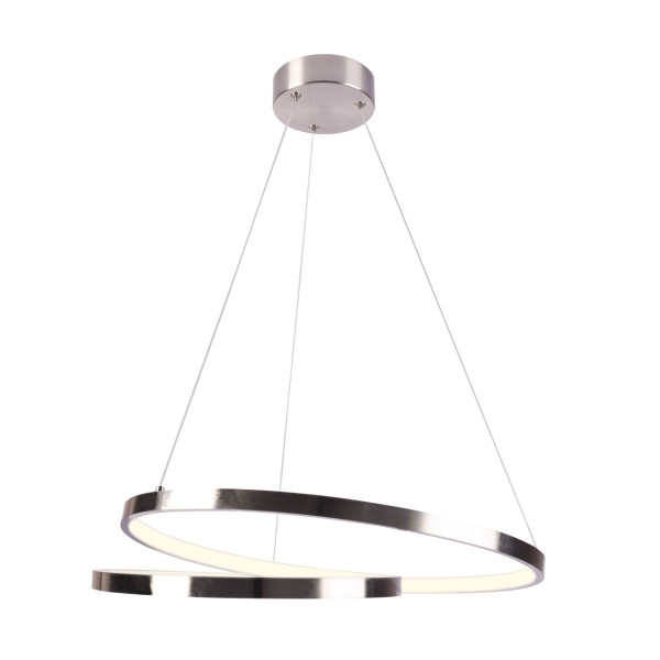 Lampa wisząca ZEFIRA nikiel LED 1x40W Neutralna biel 3700lm Polux