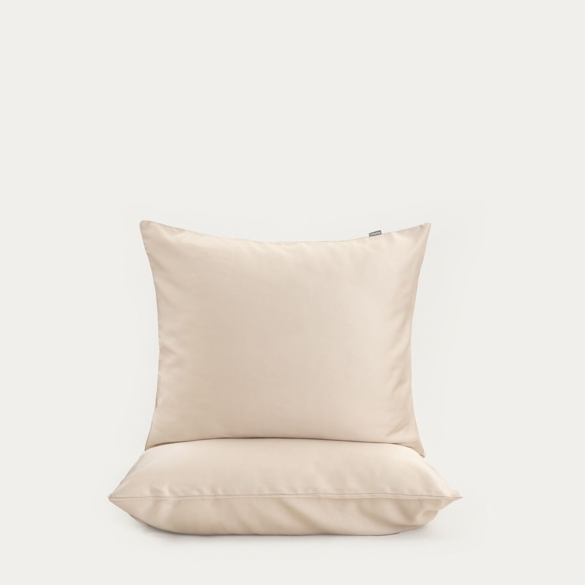 Zestaw dwóch poszewek BAMSA z satyny bambusowej beżowych 2*50x60 cm