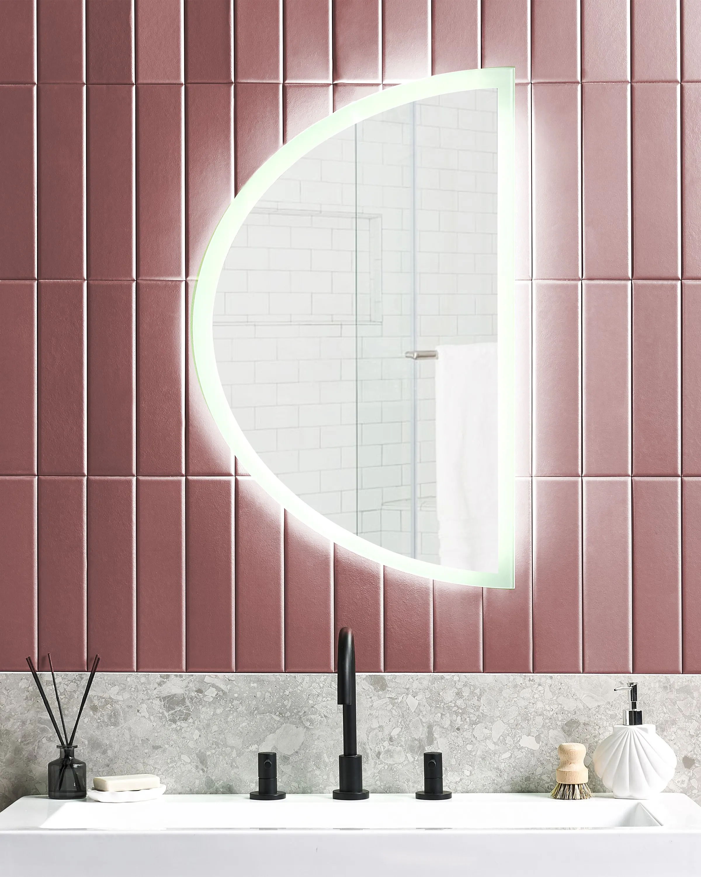 LED Bathroom Mirror BEZONS 49 cm 80 cm Silver