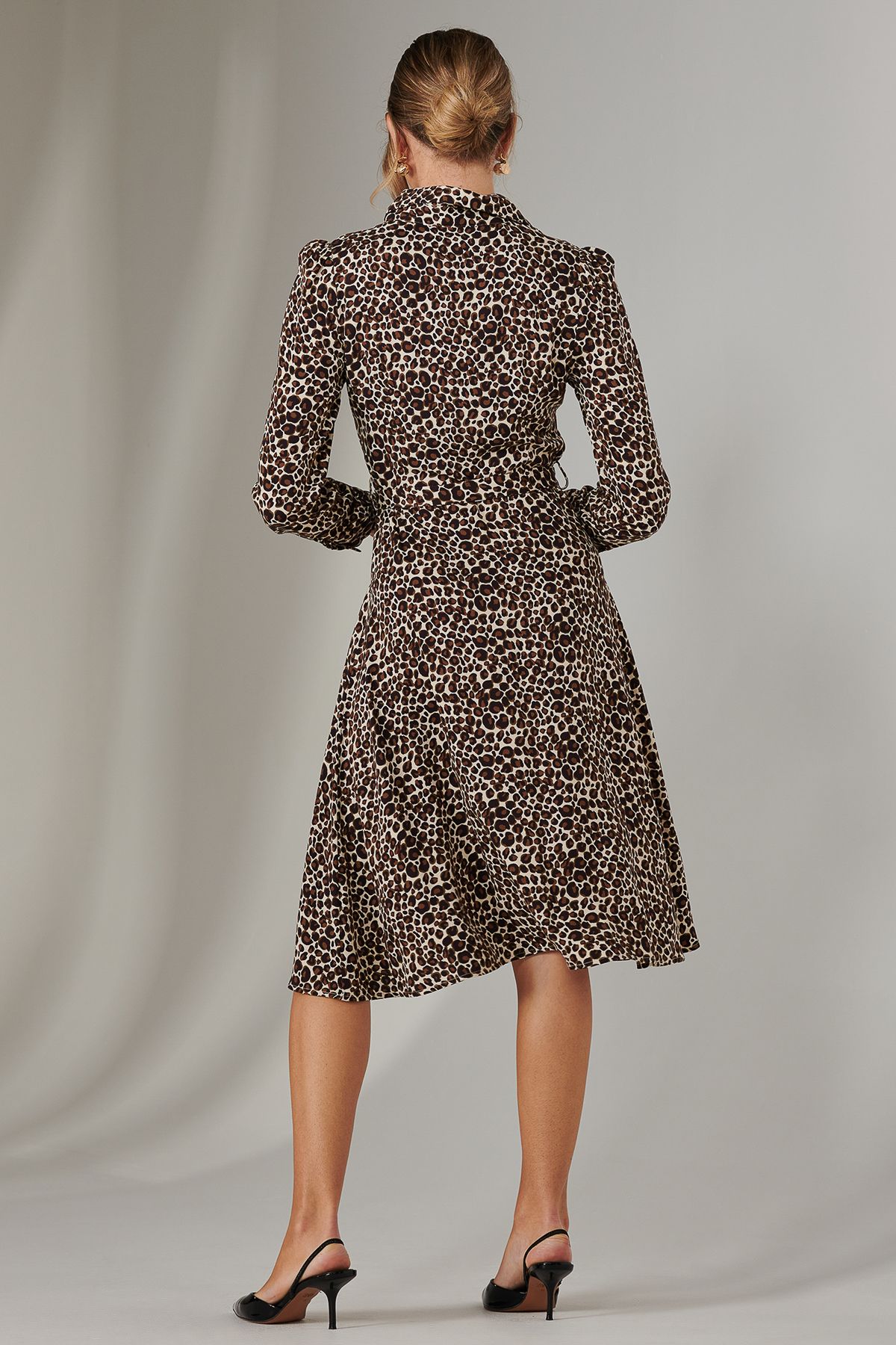 Jolie Moi Susan Long Sleeve Shirt Dress