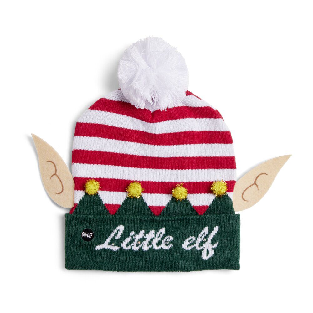 Bonnet de No&euml;l lumineux adulte elfe