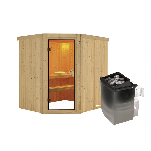 Sauna »Maardu«, inkl. 9 kW Saunaofen mit integrierter Steuerung, für 3 Personen