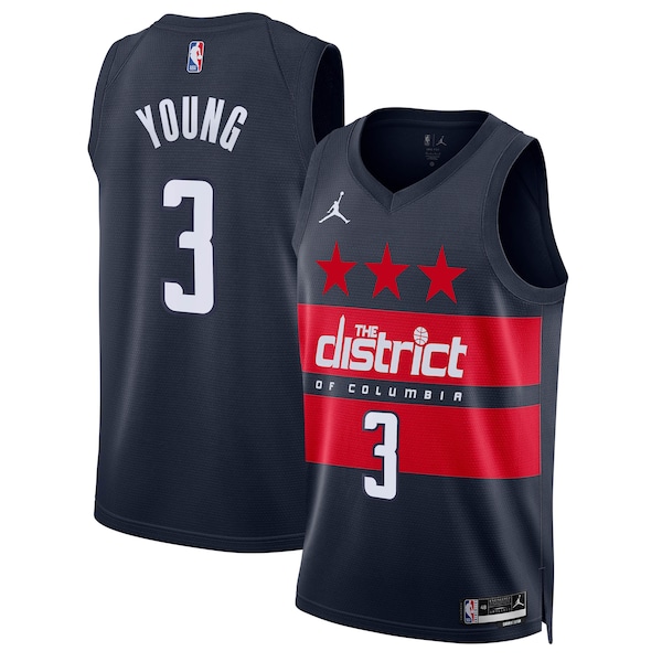 Trae Young Washington Wizards Jordan Brand Unisex Swingman Jersey - Statement Edition - Navy