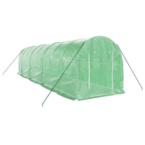 NNEVL Greenhouse with Steel Frame Green 16 m&sup2; 8x2x2 m