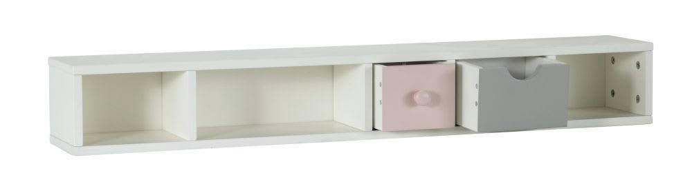 Blush - Module de rangement pour bureau 2 tiroirs rose et gris