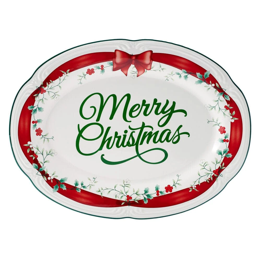 Winterberry® Red Ribbon Platter