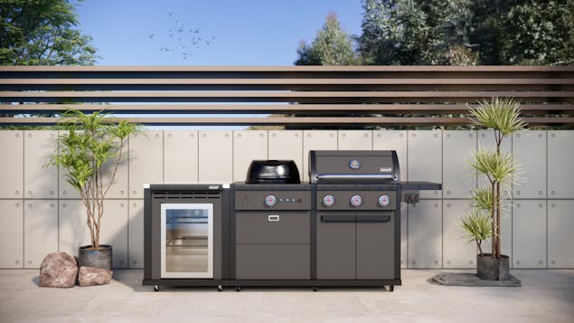 Coleman Revolution&trade; Dual Fuel Kitchenwith Fridge Module - Black Matte