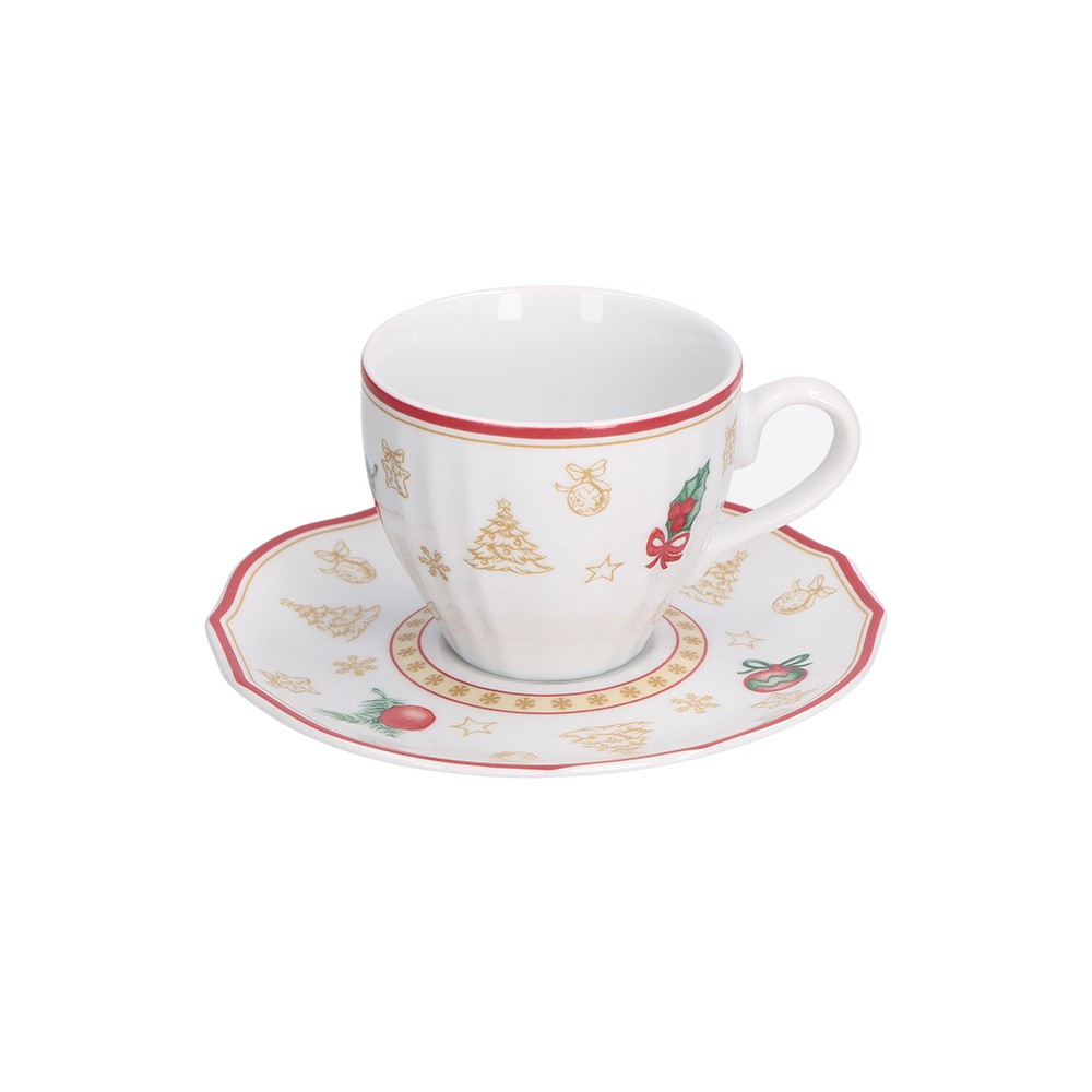 LA PORCELLANA BIANCA CHRISTMAS EDITION Filiżanka ze spodkiem 100 ml