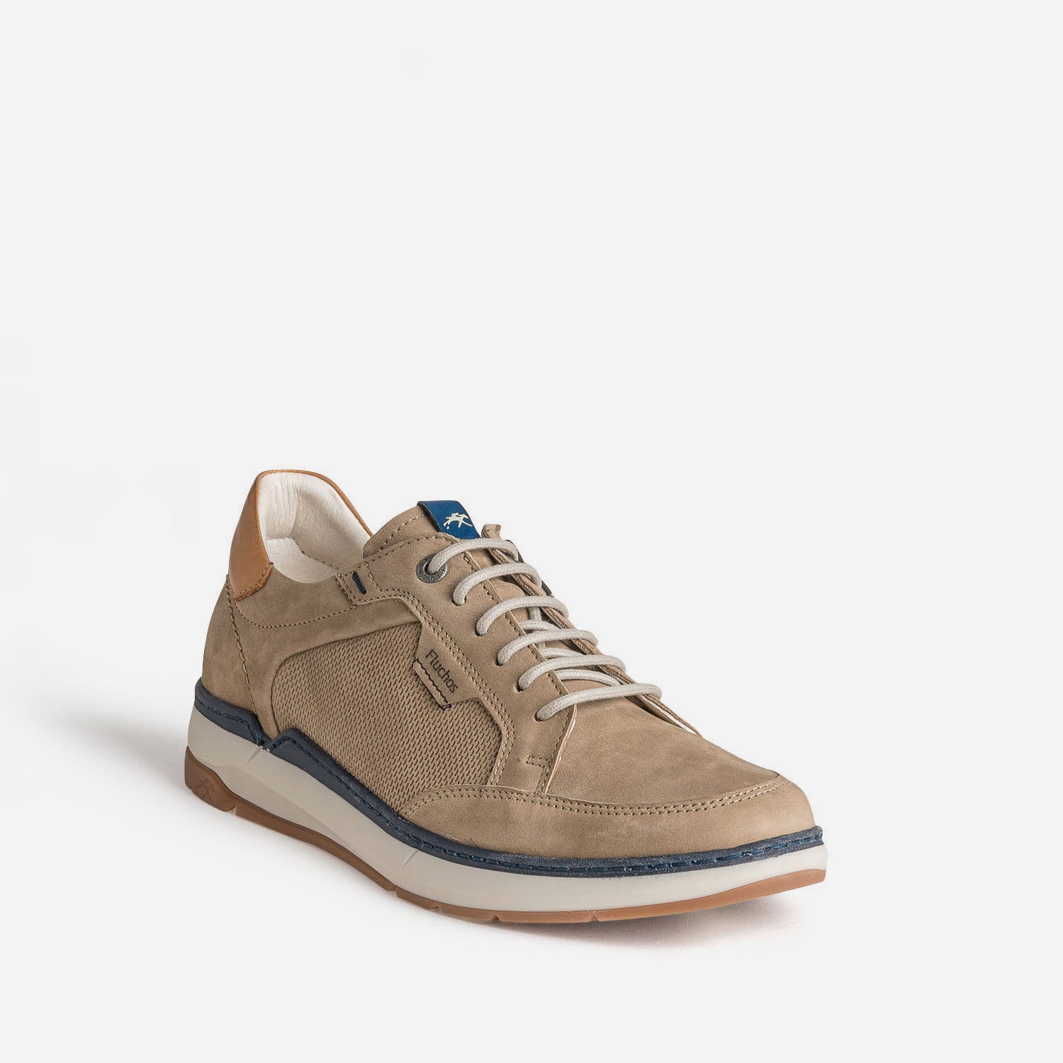 Tennis FLUCHOS taupe cuir détails marine