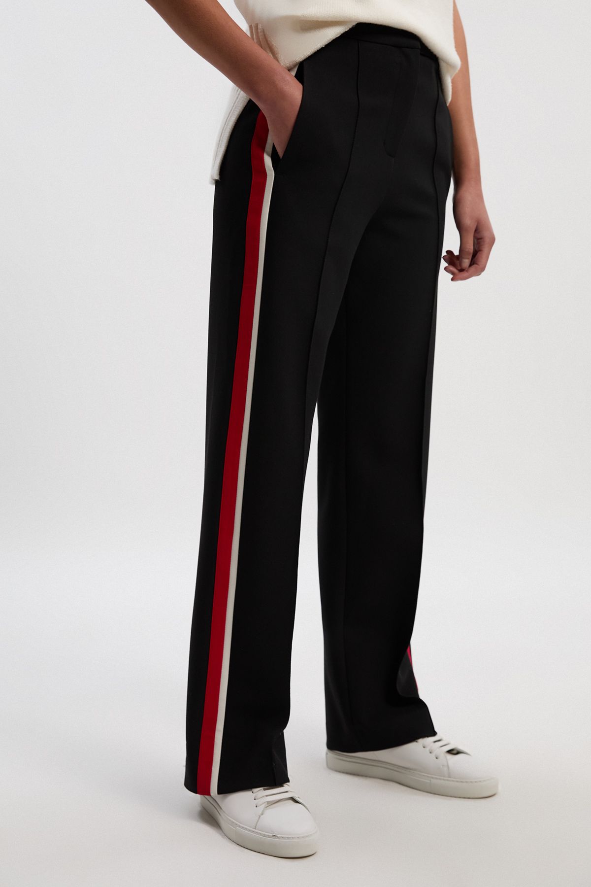 KarenMillen Tailored Side Stripe Straight Leg Trouser