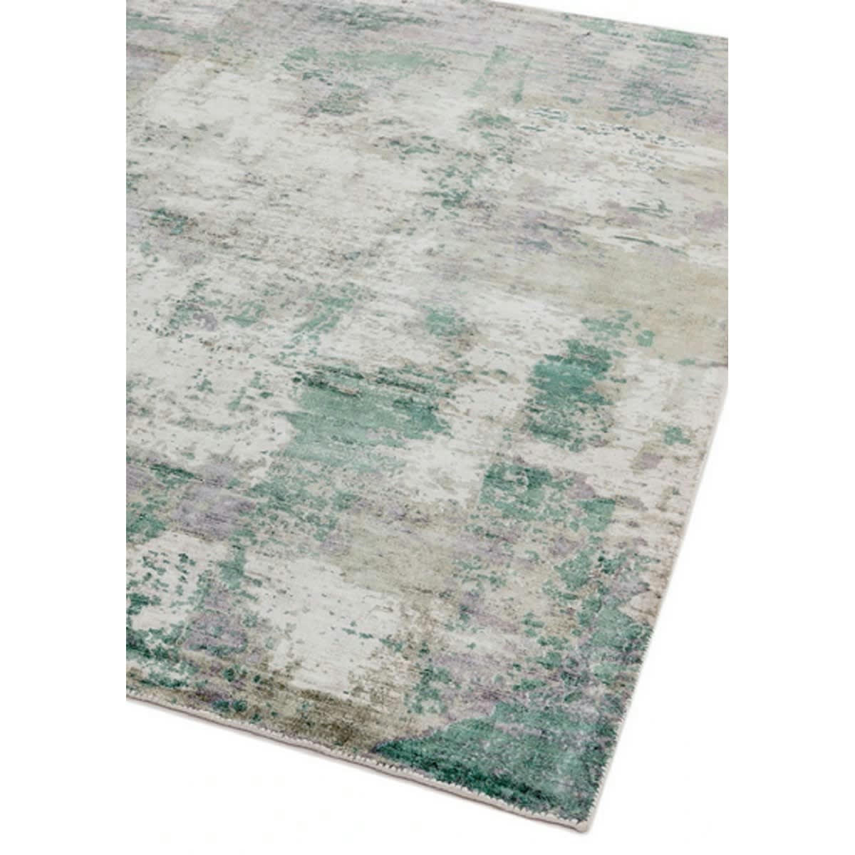 BYGAT - Tapis moderne fait main en Viscose Vert jade 160x230 cm