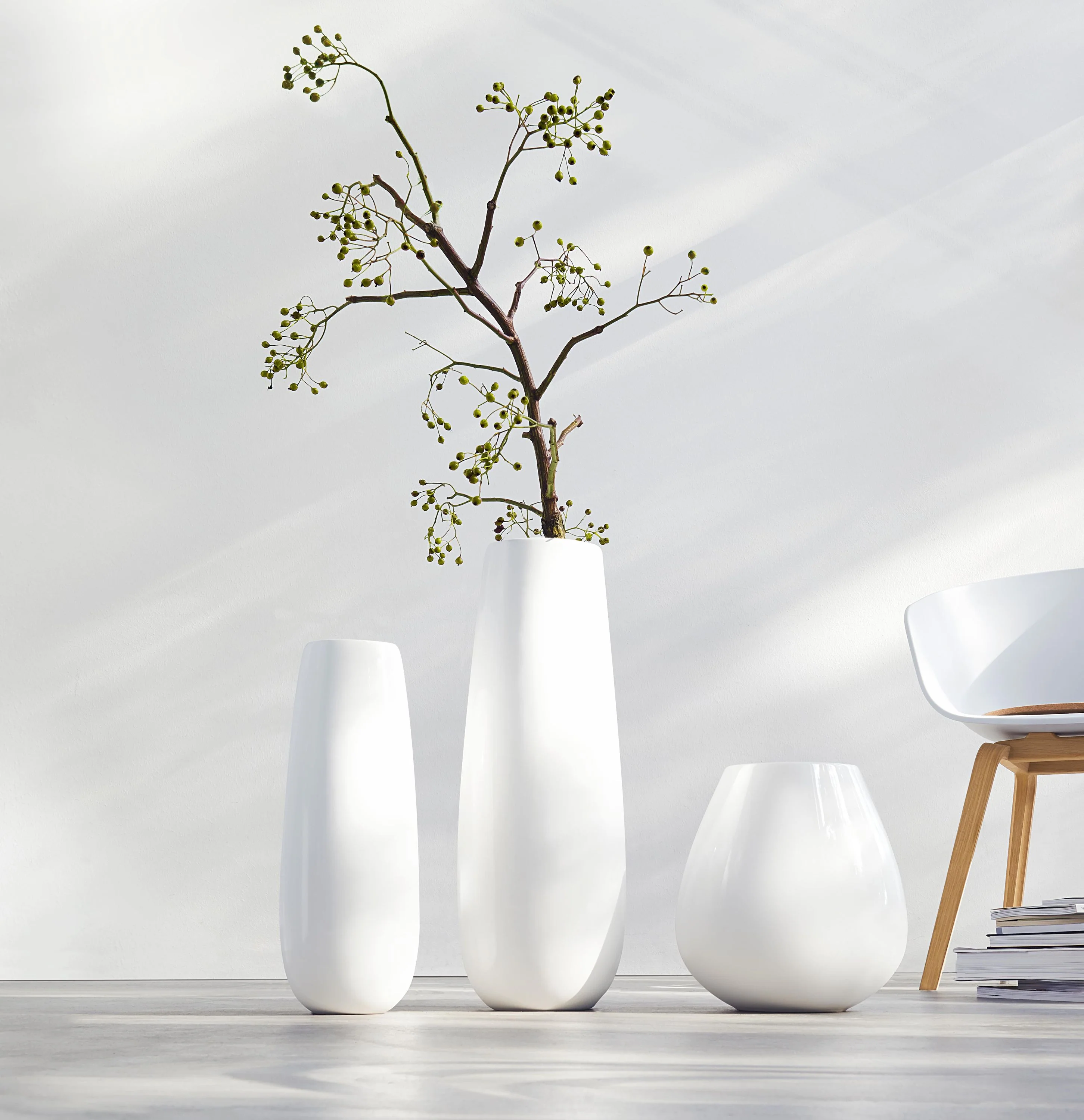 vase xl, weiß