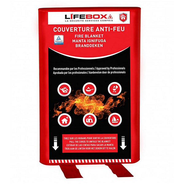 Couverture anti-feu Lifebox 1.2 x 1.8 m