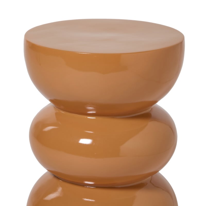 Bijzettafel bubble glos - bruin- &Oslash;30x40 cm