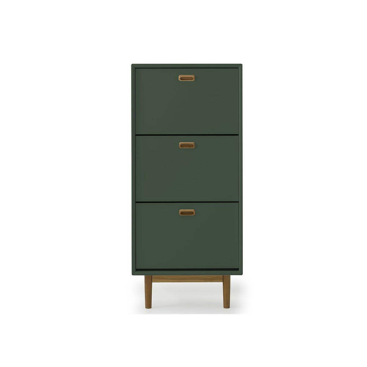 ZETA - Meuble à chaussures 3 portes en bois vert