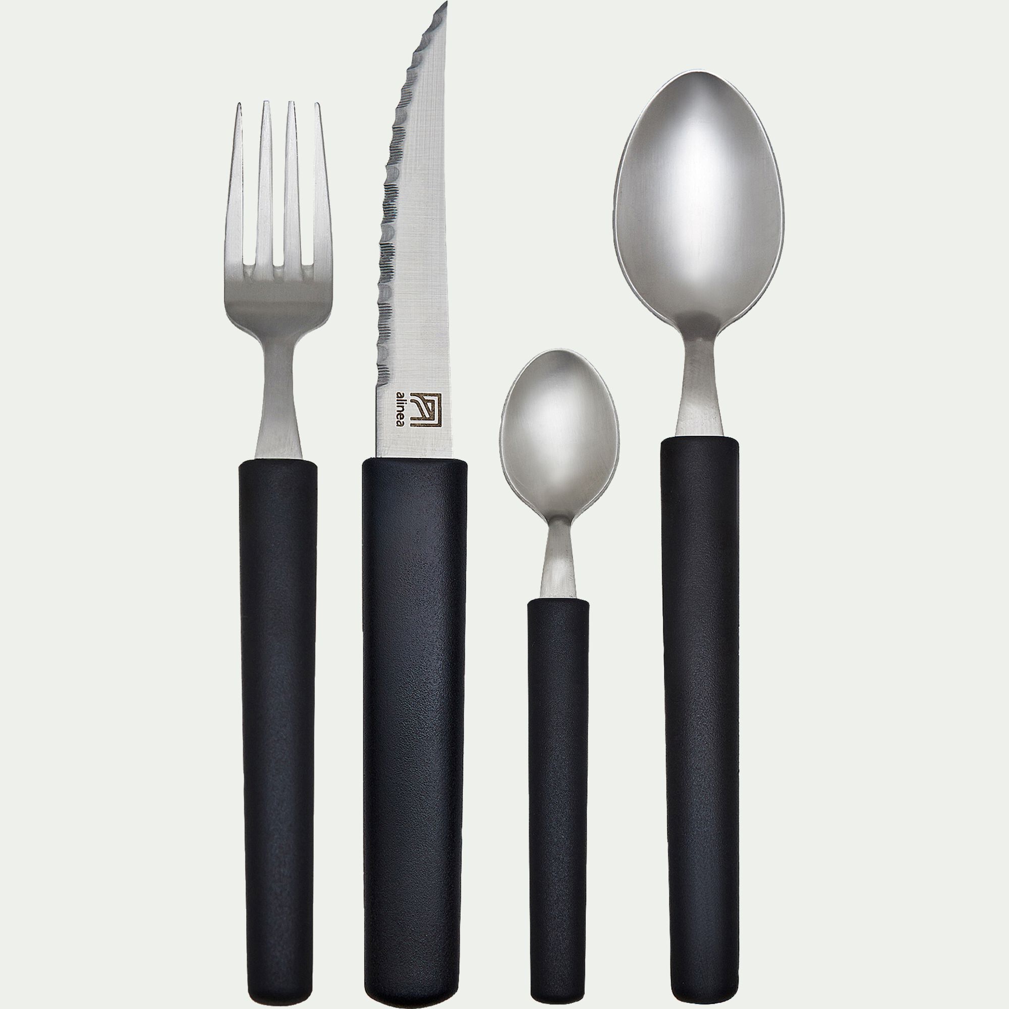 LINE - Cuillère à café en matière végétale 100% recyclable - noir