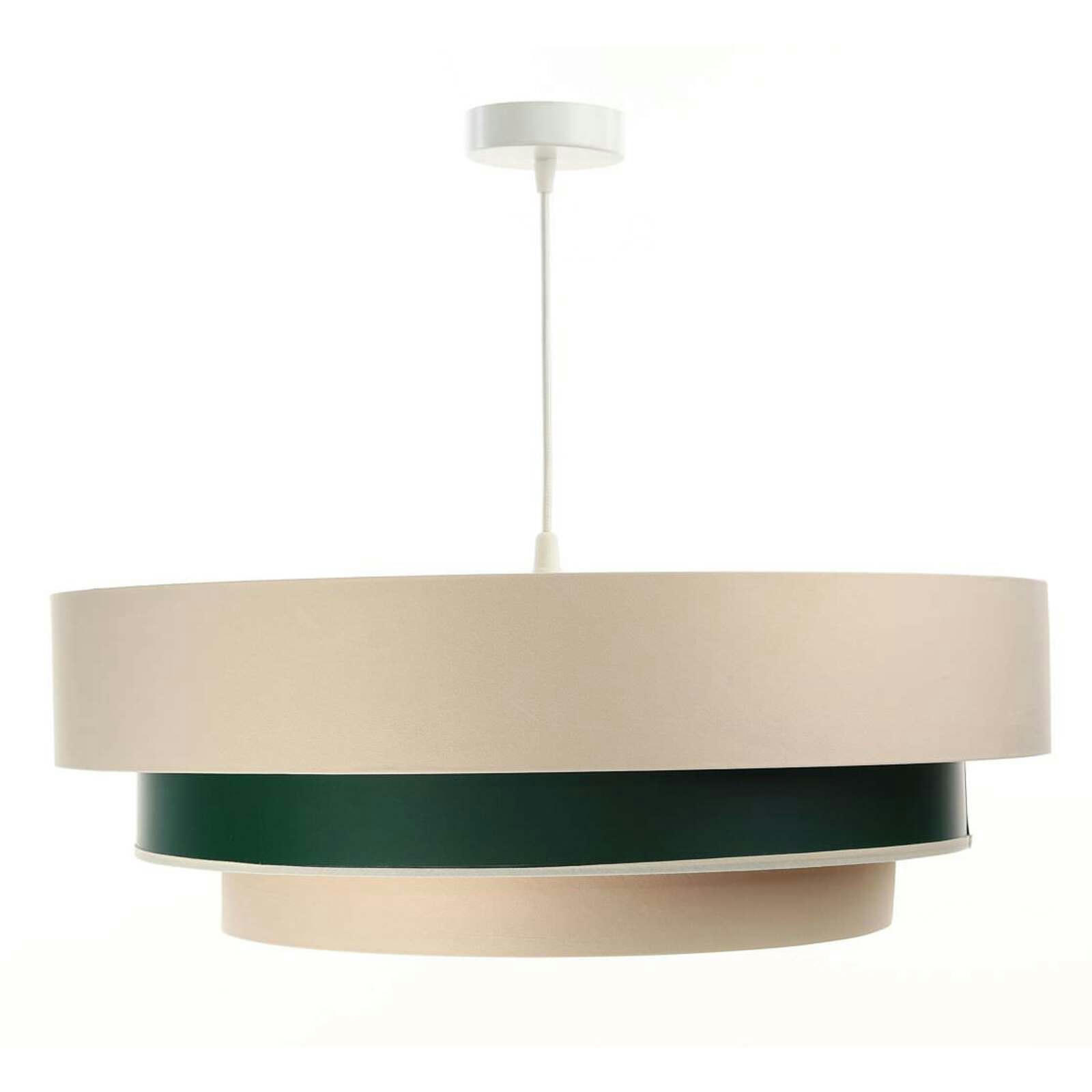 TRINITI - Suspension Tissu Beige 60x60x25 cm