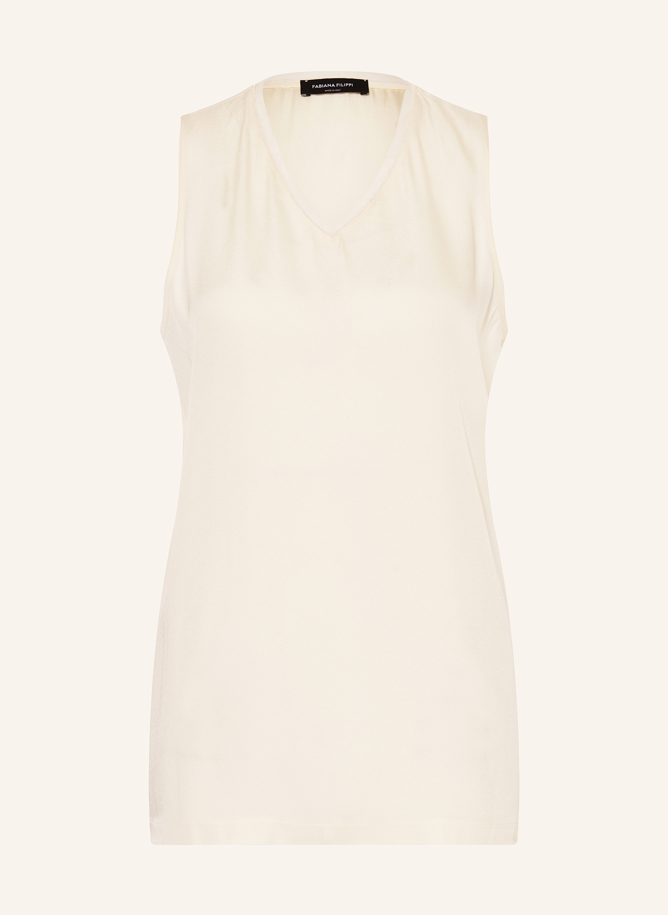 FABIANA FILIPPI Blusentop aus Satin mit Schmucksteinen
