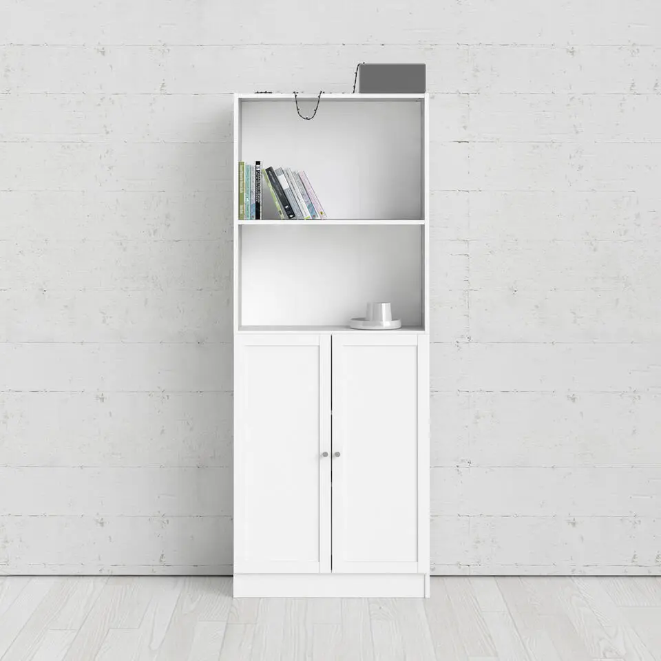 Boekenkast Wit - 79x203cm - Basic