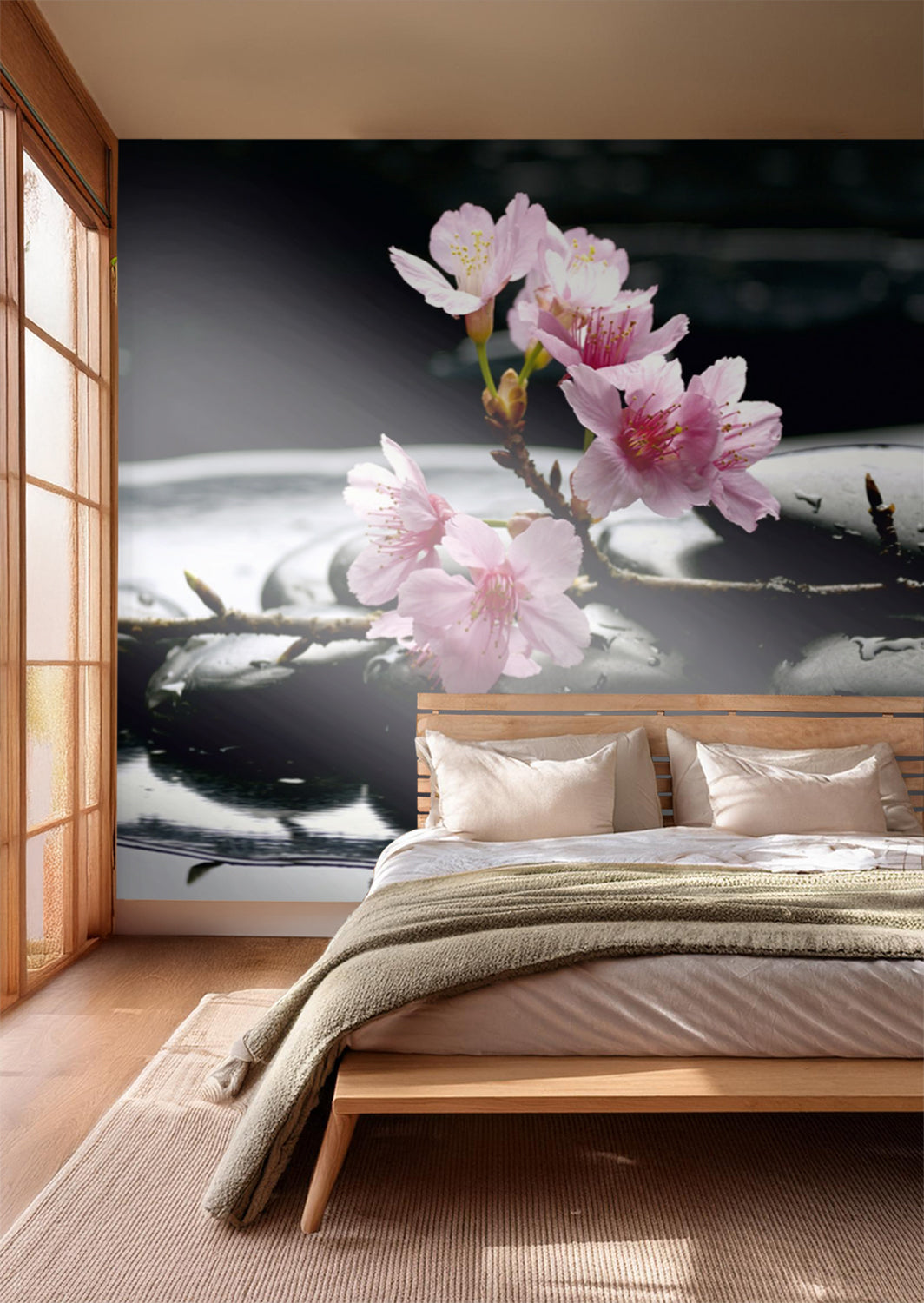 Sanders & Sanders fotobehang bloemen roze - 375 x 270 cm - 600429