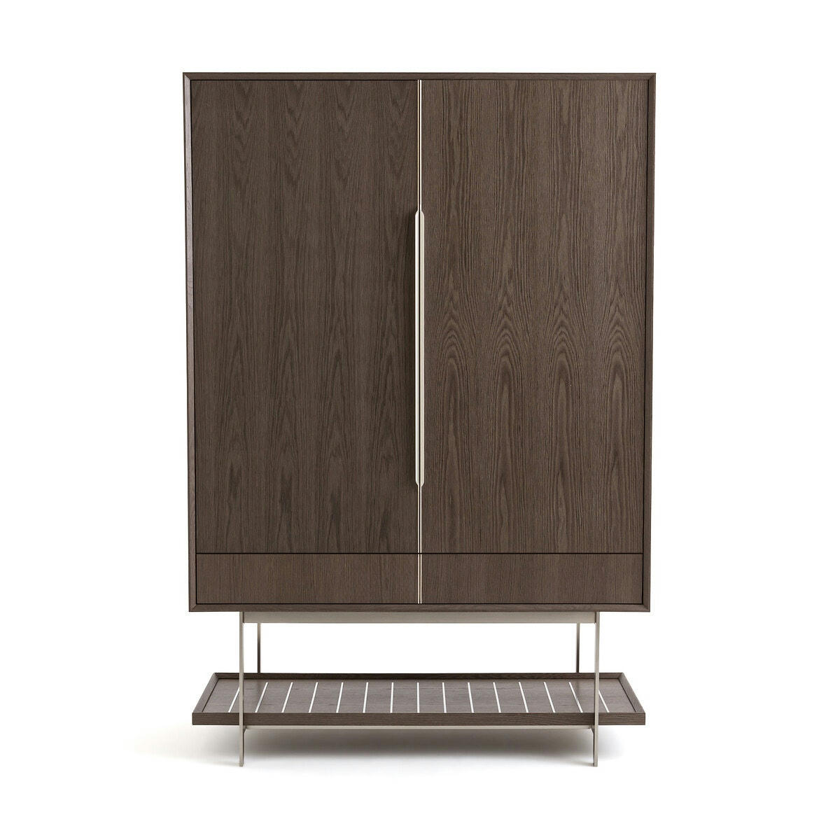 Armoire penderie chêne fumé/nickel satiné, Killem