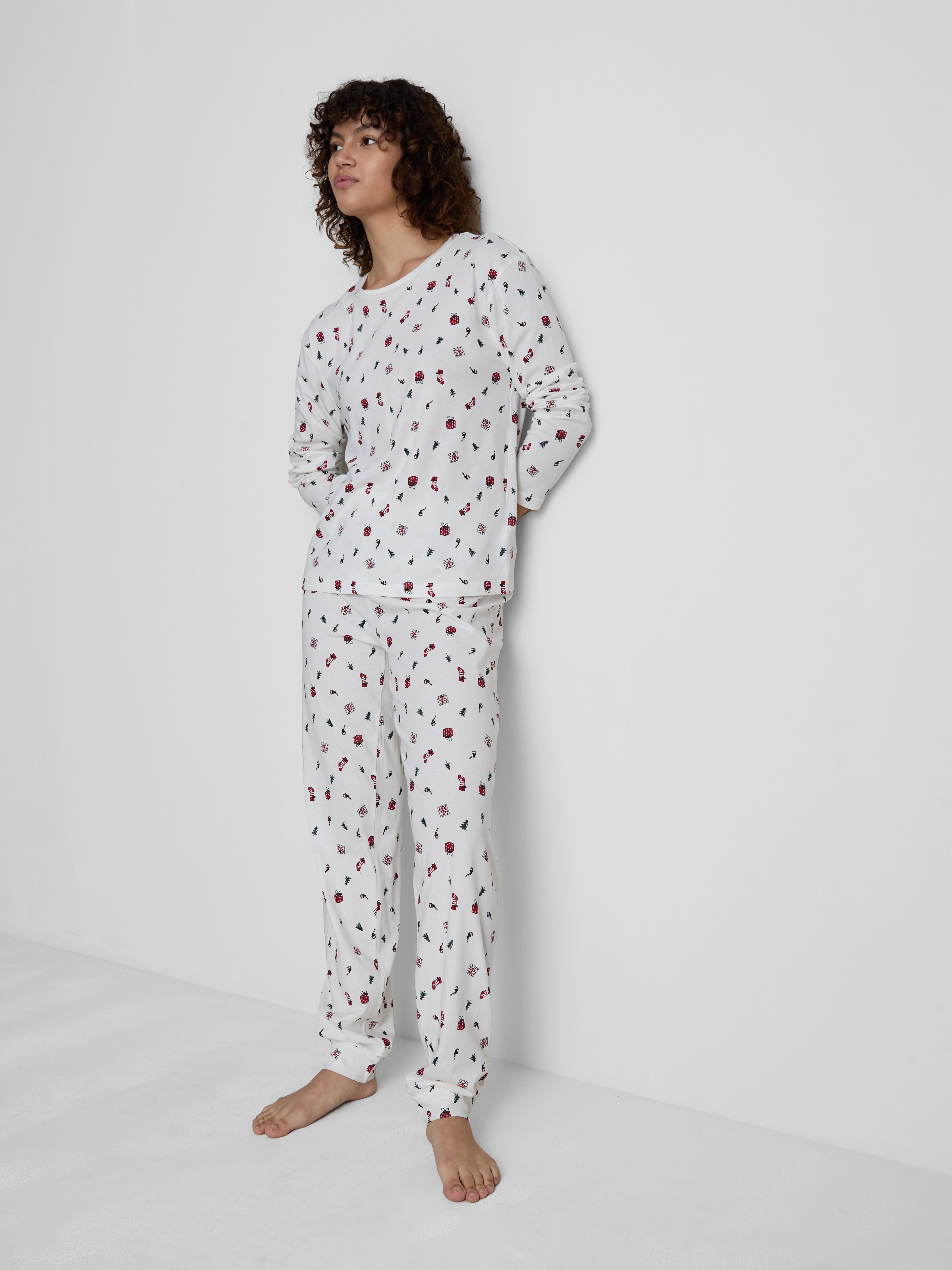 Christmas Print Long Pajamas