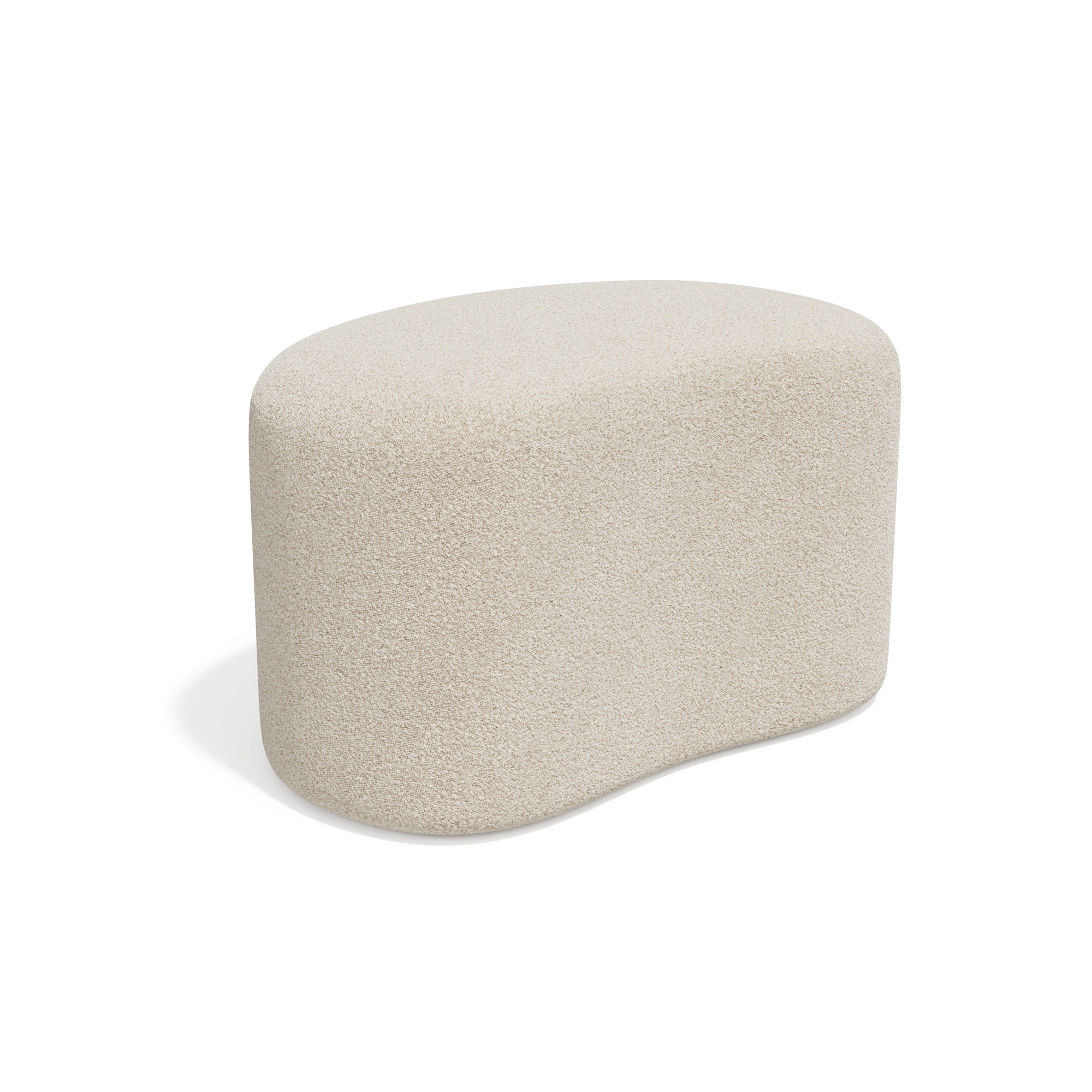 Sia Home - Poef DUNE - Bouclette stof - Crème - 60cm