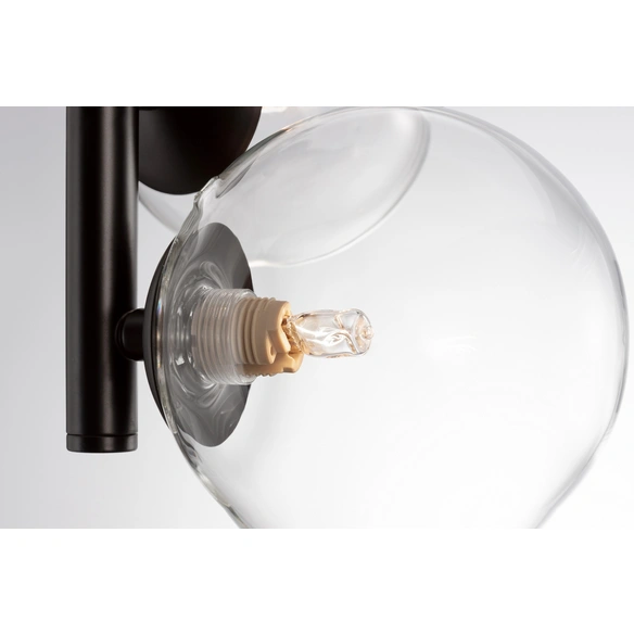 Pendelleuchte »Odillia«, LED, 6-flammig, schwarz/transparent