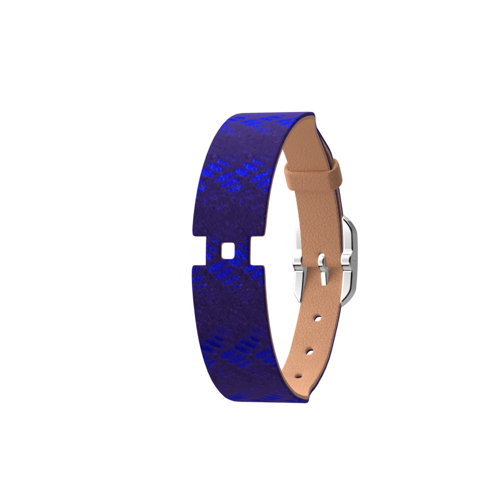 Bracelet Cuir, Batik / Grès, boucle dorée